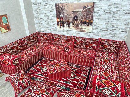 Türkisches Boden Sitzkissen, Arabische Majlis, U förmiges Orientalisches Sofa Set, Majlis-Sitzmöbel,