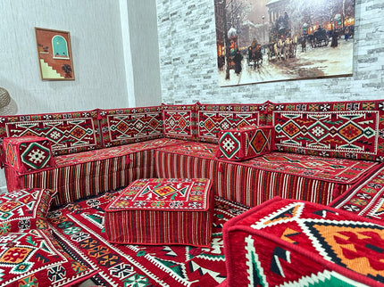 Türkisches Boden Sitzkissen, Arabische Majlis, U förmiges Orientalisches Sofa Set, Majlis-Sitzmöbel,