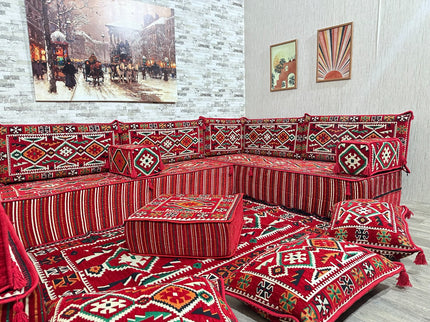 Türkisches Boden Sitzkissen, Arabische Majlis, U förmiges Orientalisches Sofa Set, Majlis-Sitzmöbel,