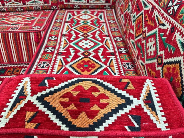 Türkisches Boden Sitzkissen, Arabische Majlis, U förmiges Orientalisches Sofa Set, Majlis-Sitzmöbel,