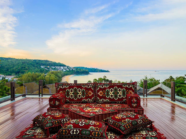 Orientalisches Sofa Set, Majlis-Sitzmöbel, Bodenkissen, Arabische Majlis, Türkisches Boden Sitzset