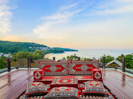 Orientalisches Sofa Set, Majlis-Sitzmöbel, Bodenkissen, Arabische Majlis, Türkisches Boden Sitzset