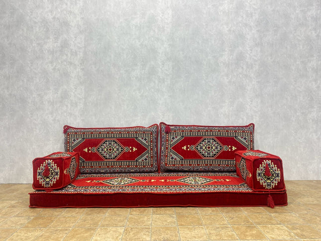 Orientalisches Sofa Set, Majlis-Sitzmöbel, Bodenkissen, Arabische Majlis, Türkisches Boden Sitzset