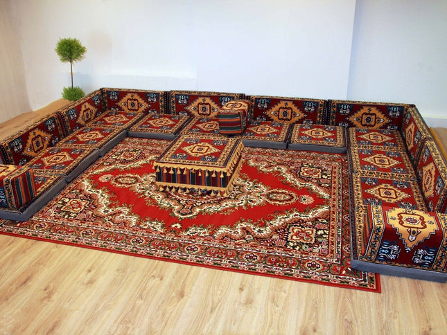 Orientalische Sitzkissen, Sitzecke, Sark Kösesi, 25-tlg. Orientalisches Sofa