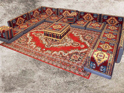Orientalische Sitzkissen, Sitzecke, Sark Kösesi, 25-tlg. Orientalisches Sofa