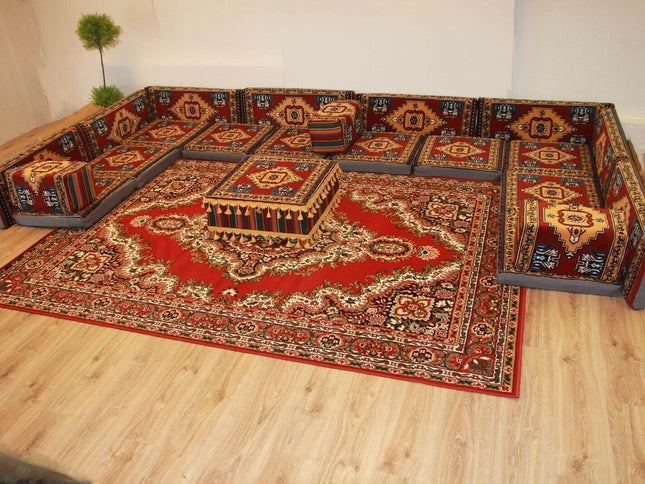 Orientalische Sitzkissen, Sitzecke, Sark Kösesi, 23-tlg. Orientalisches Sofa