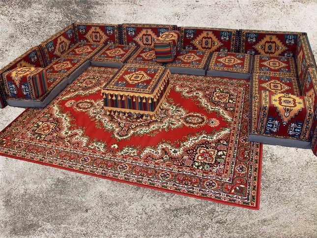 Orientalische Sitzkissen, Sitzecke, Sark Kösesi, 23-tlg. Orientalisches Sofa