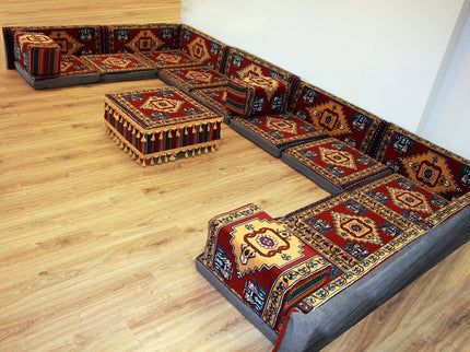 Orientalische Sitzkissen, Sitzecke, Sark Kösesi, 22-tlg. Orientalisches Sofa