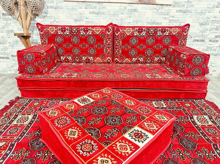 Orientalisches Sofa Set, Majlis-Sitzmöbel, Bodenkissen, Arabische Majlis, Türkisches Boden Sitzset