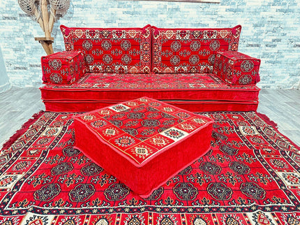 Orientalisches Sofa Set, Majlis-Sitzmöbel, Bodenkissen, Arabische Majlis, Türkisches Boden Sitzset