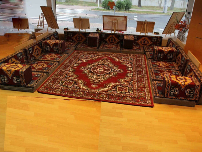 Orientalische Sitzecke, Sark Kösesi, 29-tlg. Orientalisches Sofa, Sitzkissen