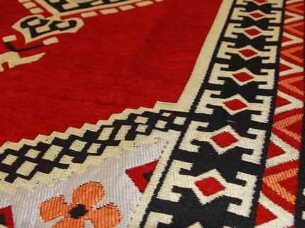 Mehrfarbiger Woll-Jute-Kelim-Teppich, Handgefertigter Großer Kelim Teppich, Anatolischer Kelim Teppi