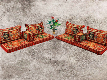 Sark Kösesi, Orientalische Sitzmöbel, 8-tlg. Orientalische Sitzecke, Ottomane Sofa