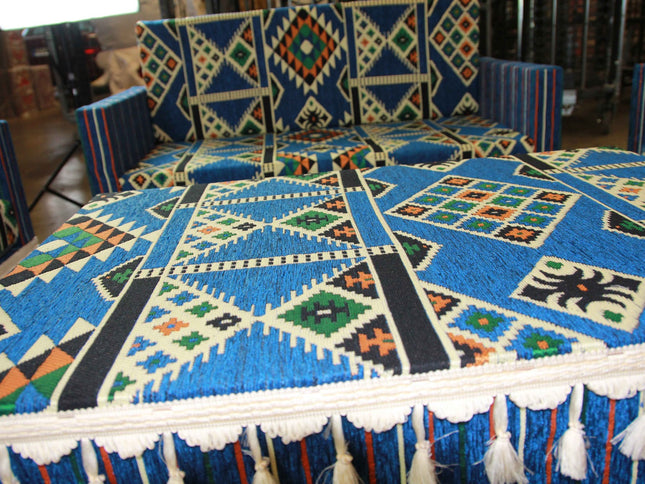 Orientalische Sitzecke, Sark Kösesi, Orientalische Sitzmöbel , Blau Zeder 1
