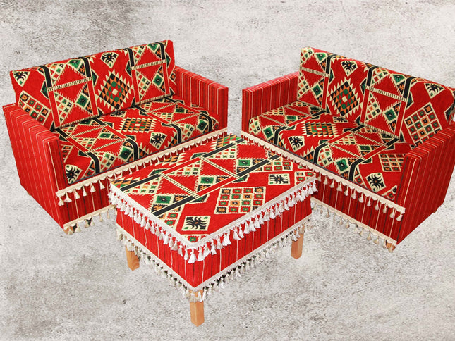 Zeder, Orientalische Sitzecke, Sark Kösesi, Orientalische Sitzmöbel , Rot Zeder-1