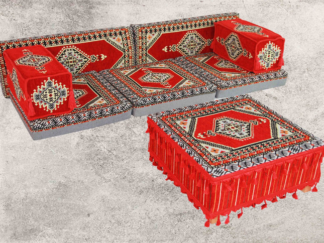 8-tlg. Kissenset, Orientalisch, Sark Kösesi, Yastik, Orient-Sitzecke, Sitzkissen-Set