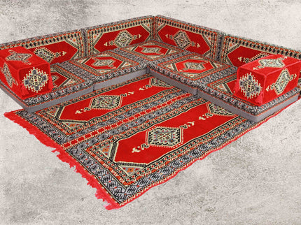 Orientalische Sitzkissen, Sitzecke, Sark Kösesi, 12-tlg. Orientalisches Sofa