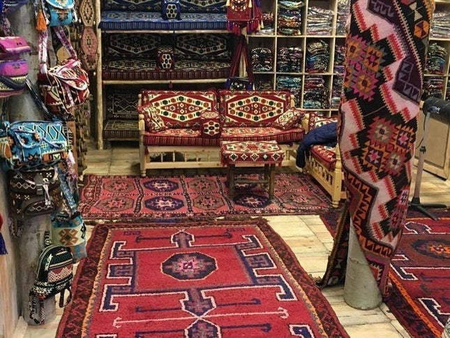 Orientalische Sitzecke, Sark Kösesi, Orientalische Sitzmöbel, 8-tlg., Kelim Sedir
