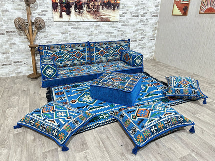 Orientalisches Sofa Set, Majlis-Sitzmöbel, Bodenkissen, Arabische Majlis, Türkisches Boden Sitzset