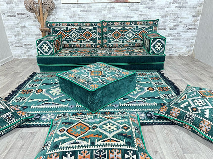 Orientalisches Sofa Set, Majlis-Sitzmöbel, Bodenkissen, Arabische Majlis, Türkisches Boden Sitzset