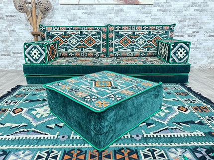 Orientalisches Sofa Set, Majlis-Sitzmöbel, Bodenkissen, Arabische Majlis, Türkisches Boden Sitzset