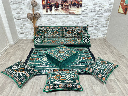 Orientalisches Sofa Set, Majlis-Sitzmöbel, Bodenkissen, Arabische Majlis, Türkisches Boden Sitzset