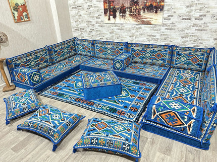U Förmiges orientalisches Sofa Set, Terrasse Palettensofa, Bodenkissen, Arabische Majlis, Türkisches