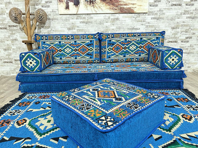 Orientalisches Sofa Set, Majlis-Sitzmöbel, Bodenkissen, Arabische Majlis, Türkisches Boden Sitzset