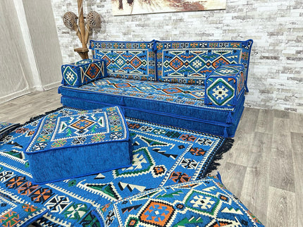 Orientalisches Sofa Set, Majlis-Sitzmöbel, Bodenkissen, Arabische Majlis, Türkisches Boden Sitzset