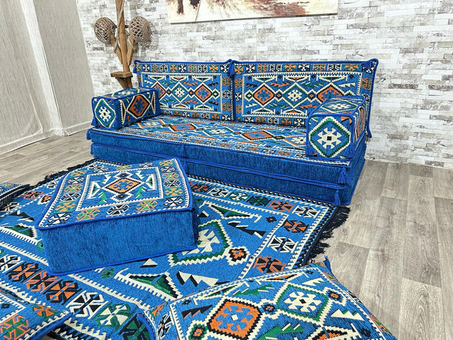 Orientalisches Sofa Set, Majlis-Sitzmöbel, Bodenkissen, Arabische Majlis, Türkisches Boden Sitzset