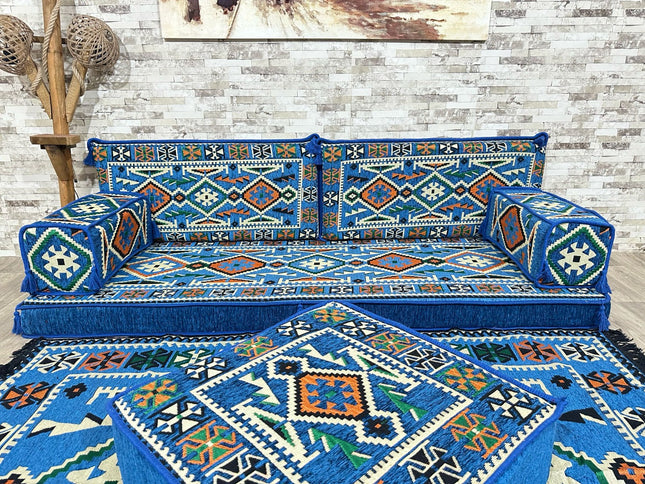 Orientalisches Sofa Set, Majlis-Sitzmöbel, Bodenkissen, Arabische Majlis, Türkisches Boden Sitzset