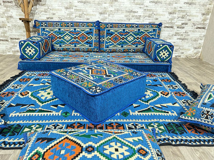 Orientalisches Sofa Set, Majlis-Sitzmöbel, Bodenkissen, Arabische Majlis, Türkisches Boden Sitzset
