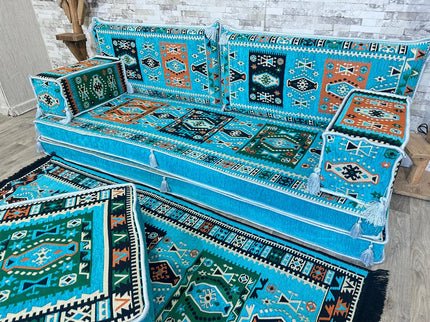 Orientalisches Sofa Set, Majlis-Sitzmöbel, Bodenkissen, Arabische Majlis, Türkisches Boden Sitzset