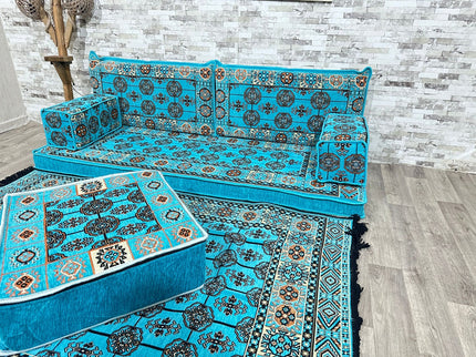 Orientalisches Sofa Set, Majlis-Sitzmöbel, Bodenkissen, Arabische Majlis, Türkisches Boden Sitzset