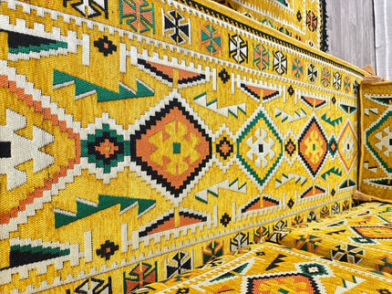 Orientalisches Sofa Set, Majlis-Sitzmöbel, Bodenkissen, Arabische Majlis, Türkisches Boden Sitzset