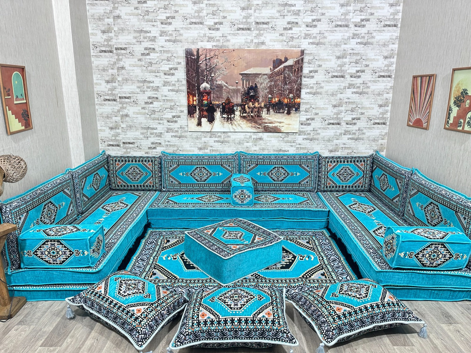 U förmiges orientalisches Sofa Set, Majlis-Sitzmöbel, Arabische Majlis – Caddebuy