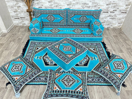 Orientalisches Sofa Set, Majlis-Sitzmöbel, Bodenkissen, Arabische Majlis, Türkisches Boden Sitzset