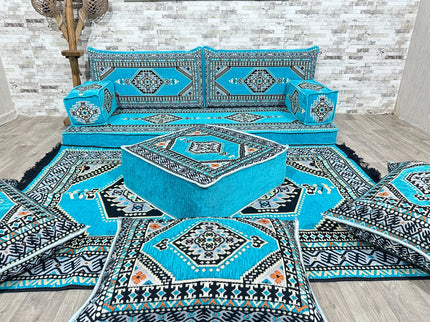 Orientalisches Sofa Set, Majlis-Sitzmöbel, Bodenkissen, Arabische Majlis, Türkisches Boden Sitzset