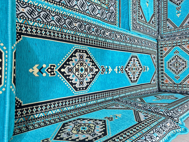 L förmiges orientalisches Sofa Set, Majlis-Sitzmöbel, Bodenkissen, Arabische Majlis, Türkisches Bode