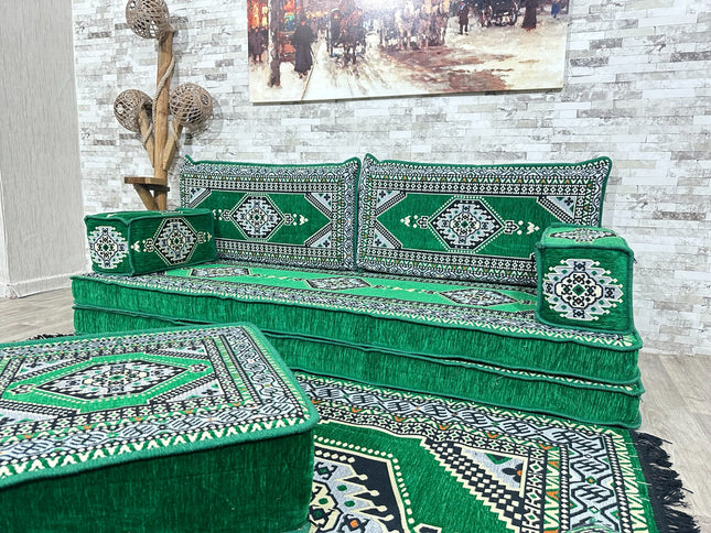 Orientalisches Sofa Set, Majlis-Sitzmöbel, Bodenkissen, Arabische Majlis, Türkisches Boden Sitzset