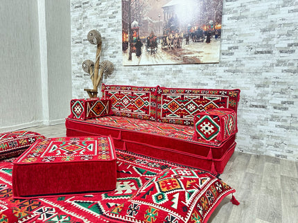 Orientalisches Sofa Set, Majlis-Sitzmöbel, Bodenkissen, Arabische Majlis, Türkisches Boden Sitzset