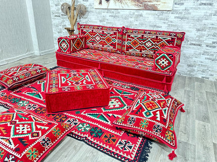 Orientalisches Sofa Set, Majlis-Sitzmöbel, Bodenkissen, Arabische Majlis, Türkisches Boden Sitzset