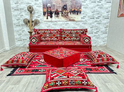 Orientalisches Sofa Set, Majlis-Sitzmöbel, Bodenkissen, Arabische Majlis, Türkisches Boden Sitzset