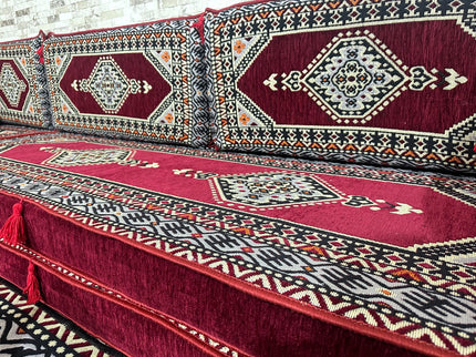 L förmiges orientalisches Sofa Set, Majlis-Sitzmöbel, Bodenkissen, Arabische Majlis, Türkisches Bode