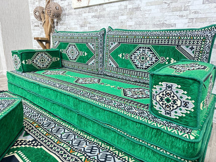Orientalisches Sofa Set, Majlis-Sitzmöbel, Bodenkissen, Arabische Majlis, Türkisches Boden Sitzset