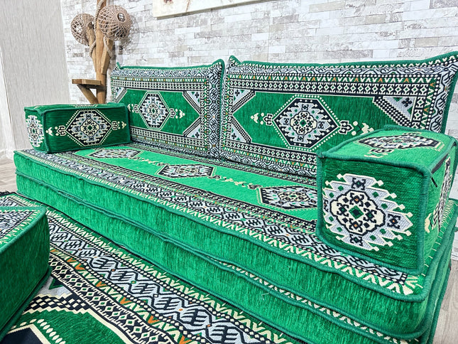 Orientalisches Sofa Set, Majlis-Sitzmöbel, Bodenkissen, Arabische Majlis, Türkisches Boden Sitzset