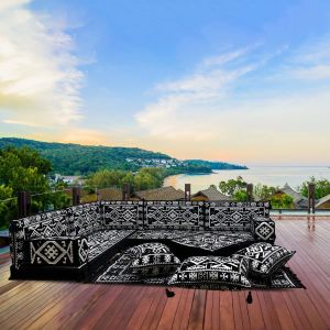 L förmiges orientalisches Sofa Set, Majlis-Sitzmöbel, Bodenkissen, Arabische Majlis, Türkisches Boden Sitzset